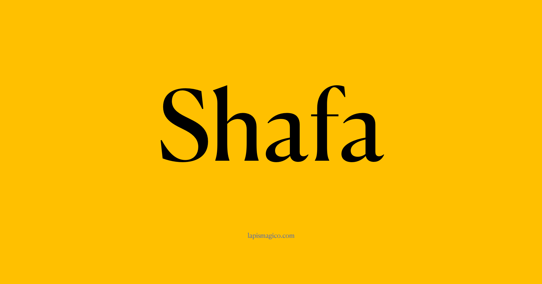 Nome Shafa, ficha divertida com pontilhado para crianças