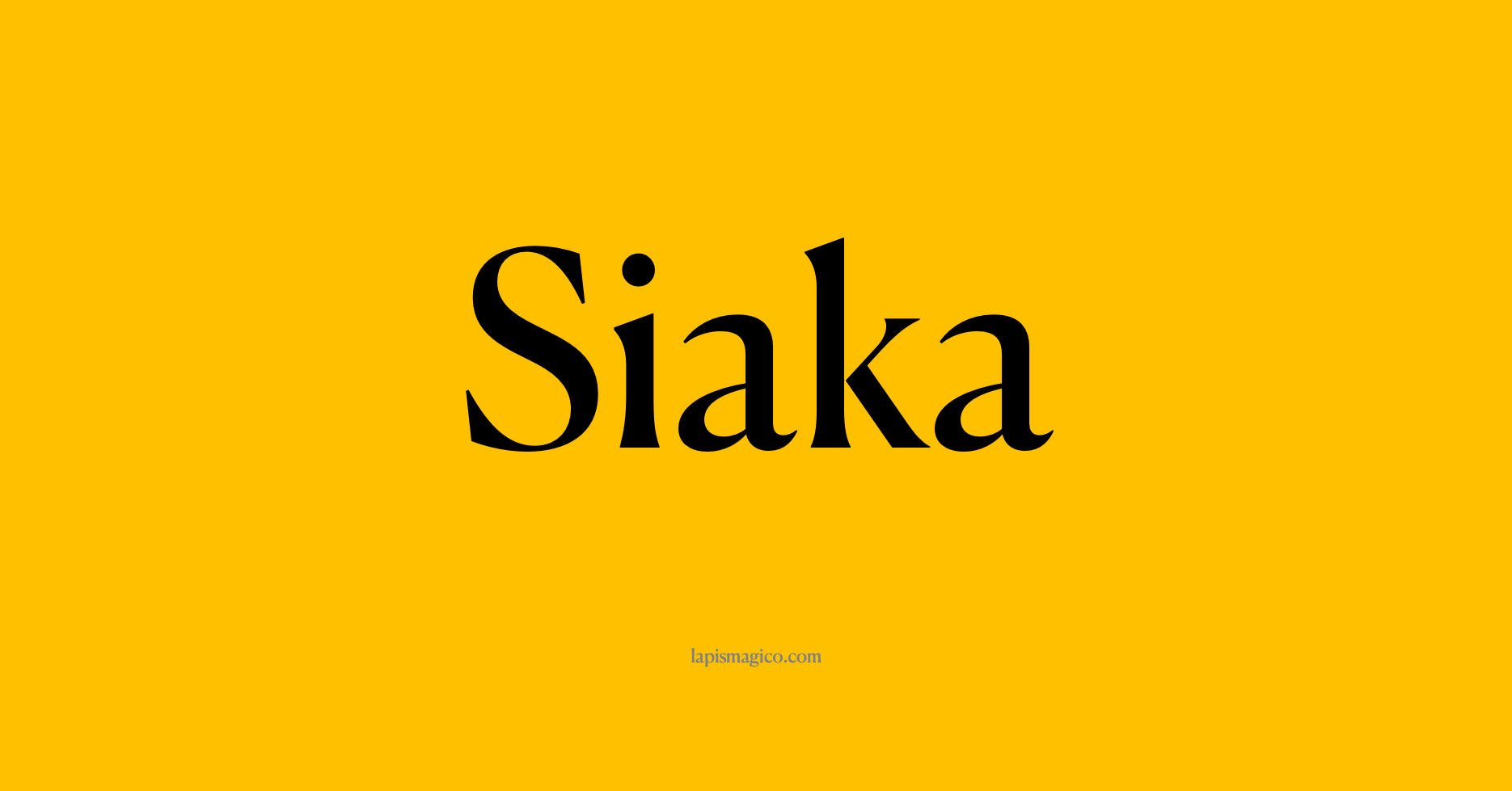 Nome Siaka, ficha divertida com pontilhado para crianças