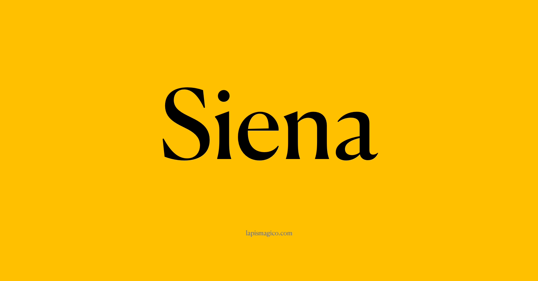 Nome Siena, ficha divertida com pontilhado para crianças