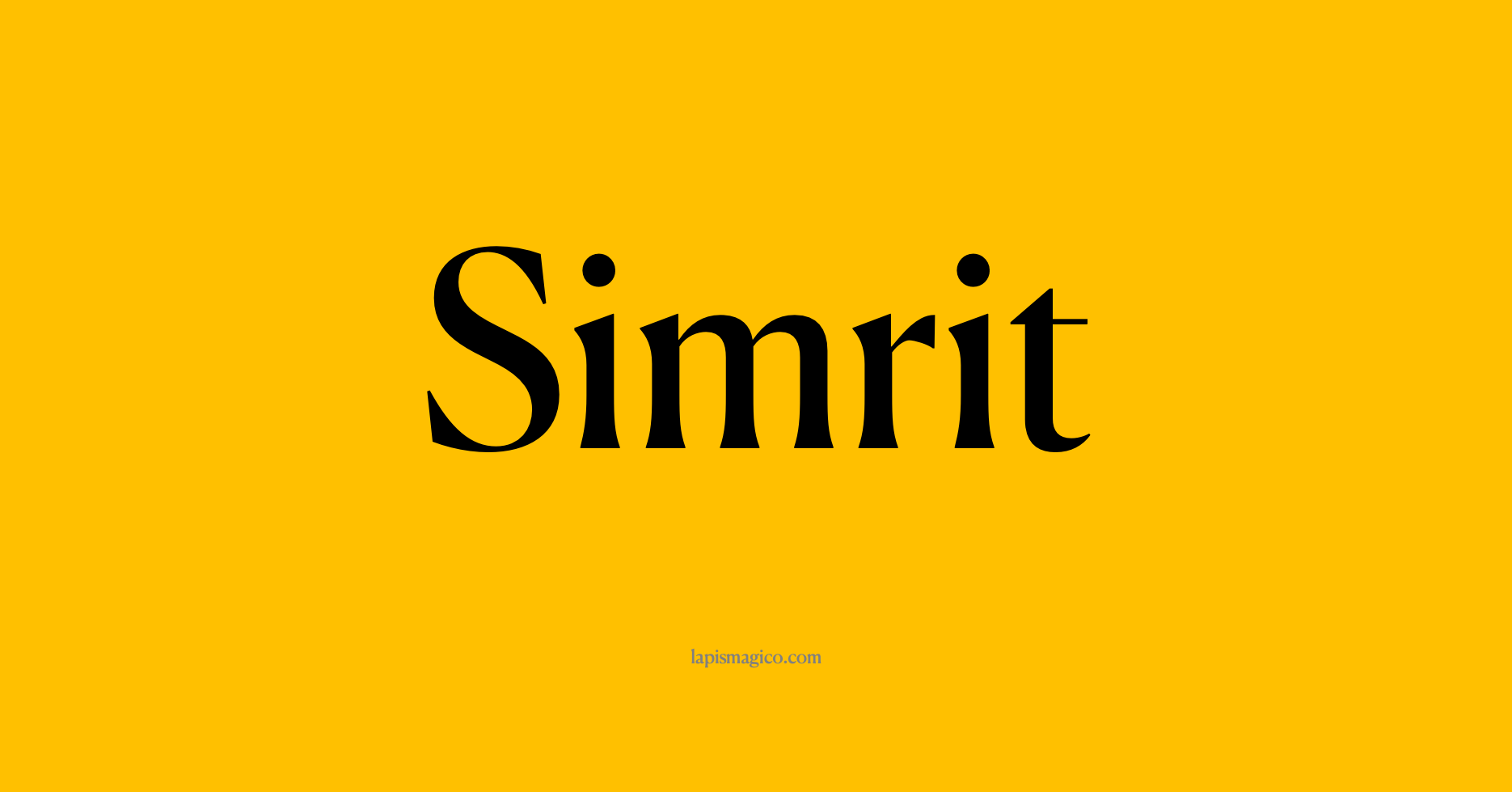 Nome Simrit, ficha divertida com pontilhado para crianças