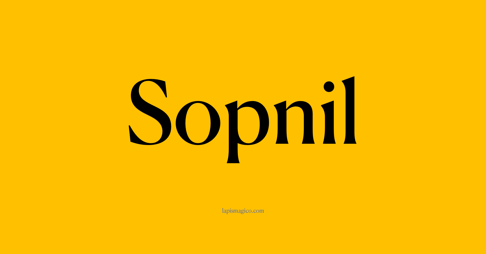 Nome Sopnil, ficha divertida com pontilhado para crianças