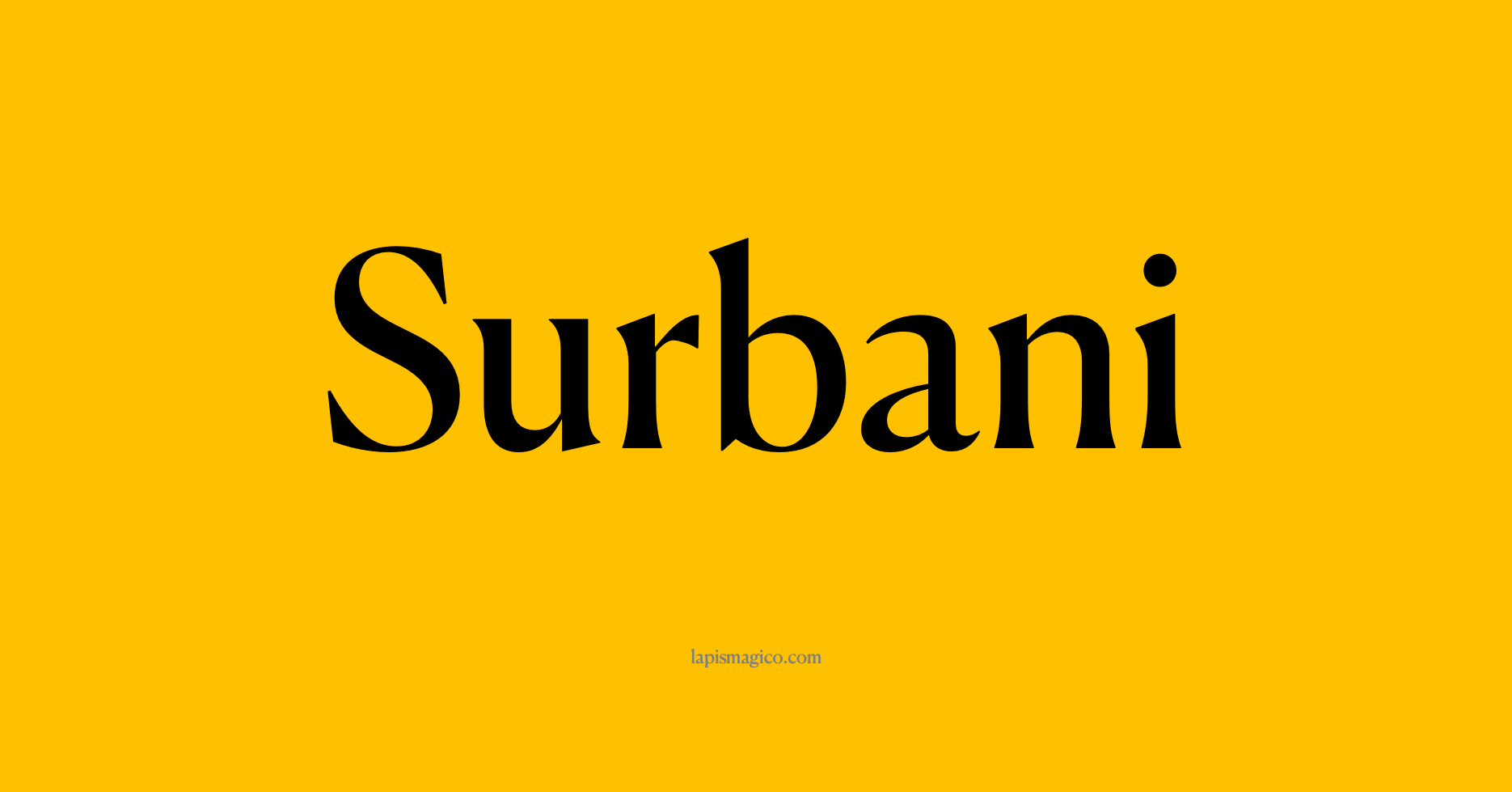 Nome Surbani, ficha divertida com pontilhado para crianças