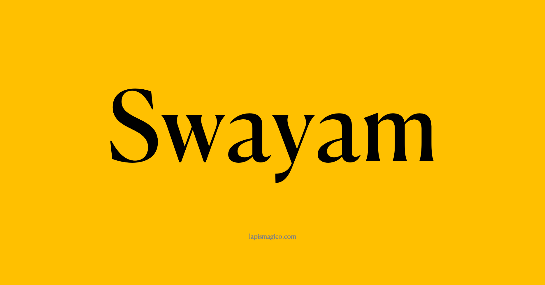 Nome Swayam, ficha divertida com pontilhado para crianças