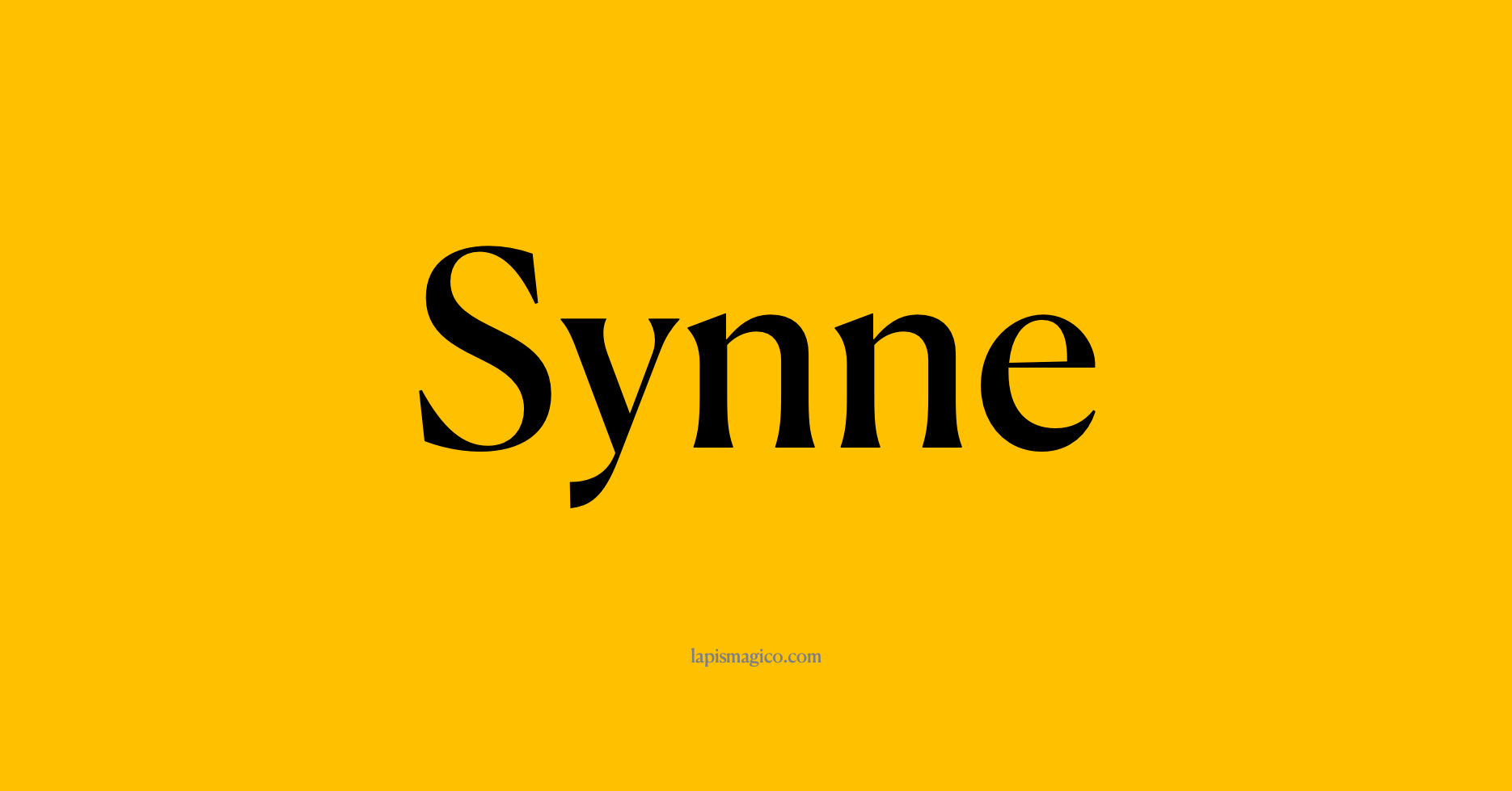 Nome Synne, ficha divertida com pontilhado para crianças