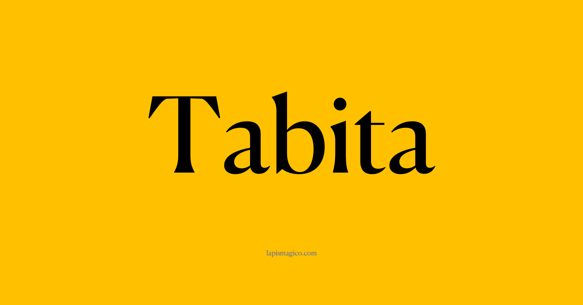 Nome Tabita, ficha divertida com pontilhado para crianças