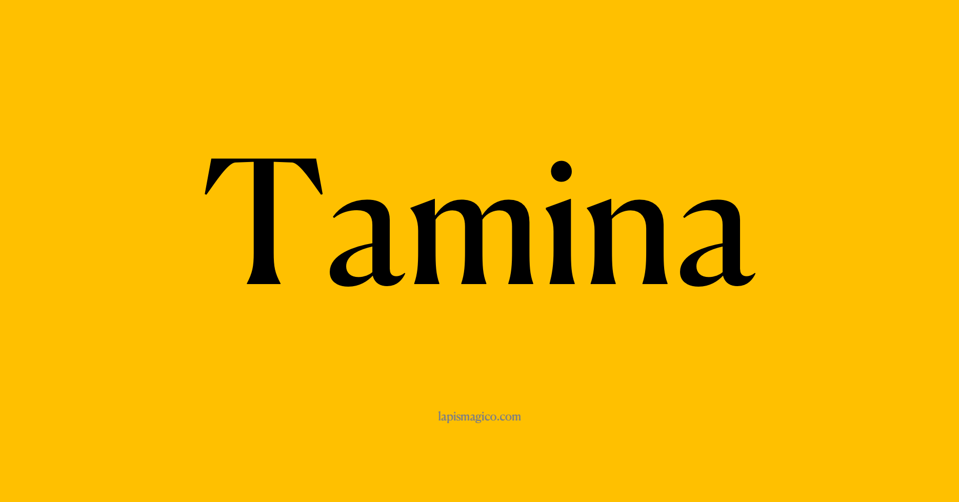 Nome Tamina, ficha divertida com pontilhado para crianças