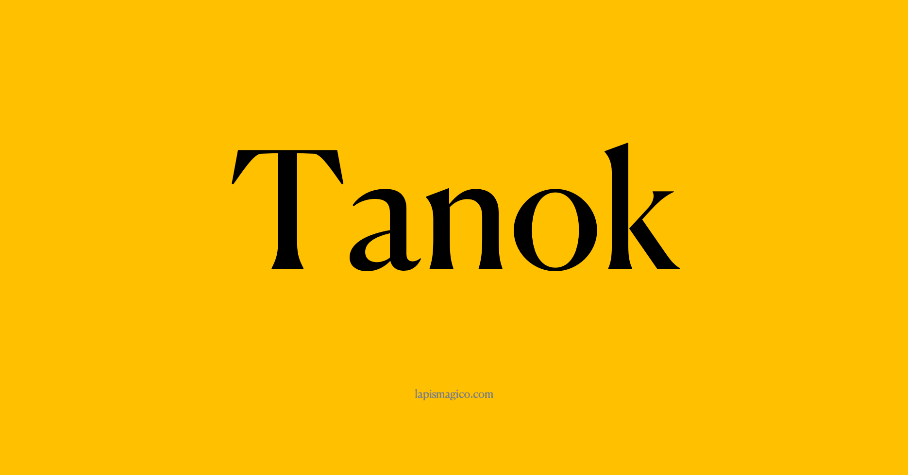 Nome Tanok, ficha divertida com pontilhado para crianças