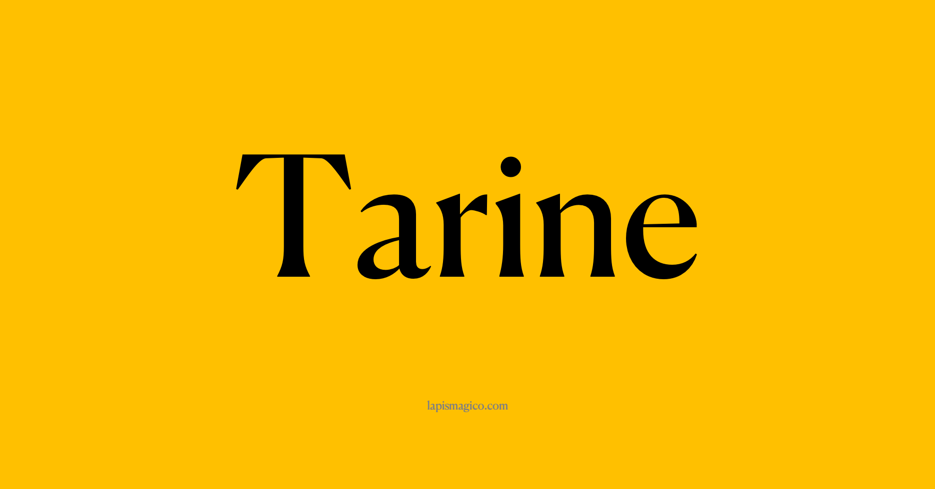 Nome Tarine, ficha divertida com pontilhado para crianças