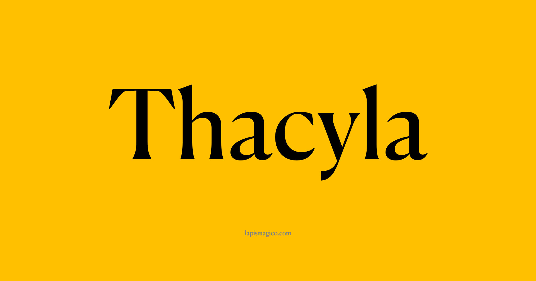 Nome Thacyla, ficha divertida com pontilhado para crianças