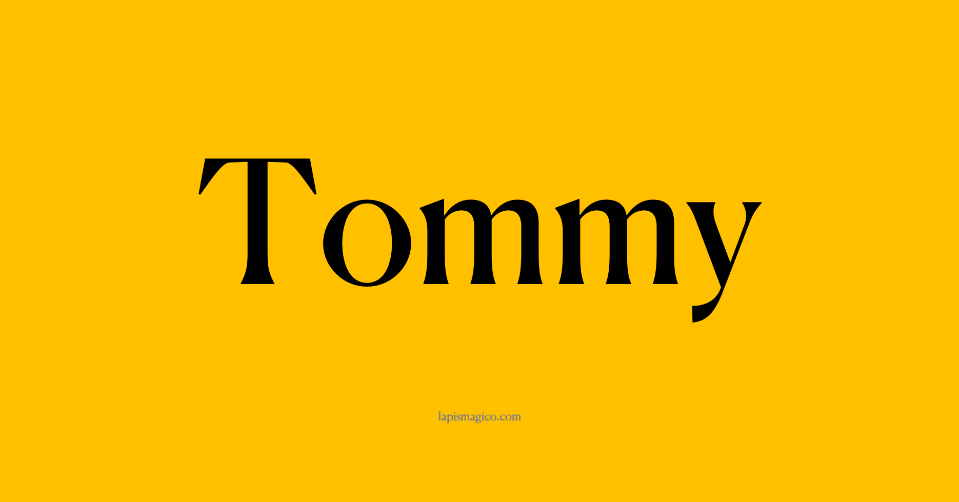 Nome Tommy, ficha divertida com pontilhado para crianças