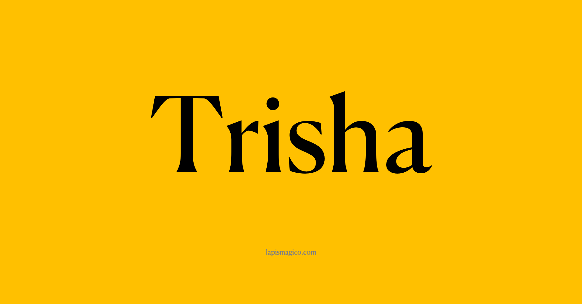 Nome Trisha, ficha divertida com pontilhado para crianças