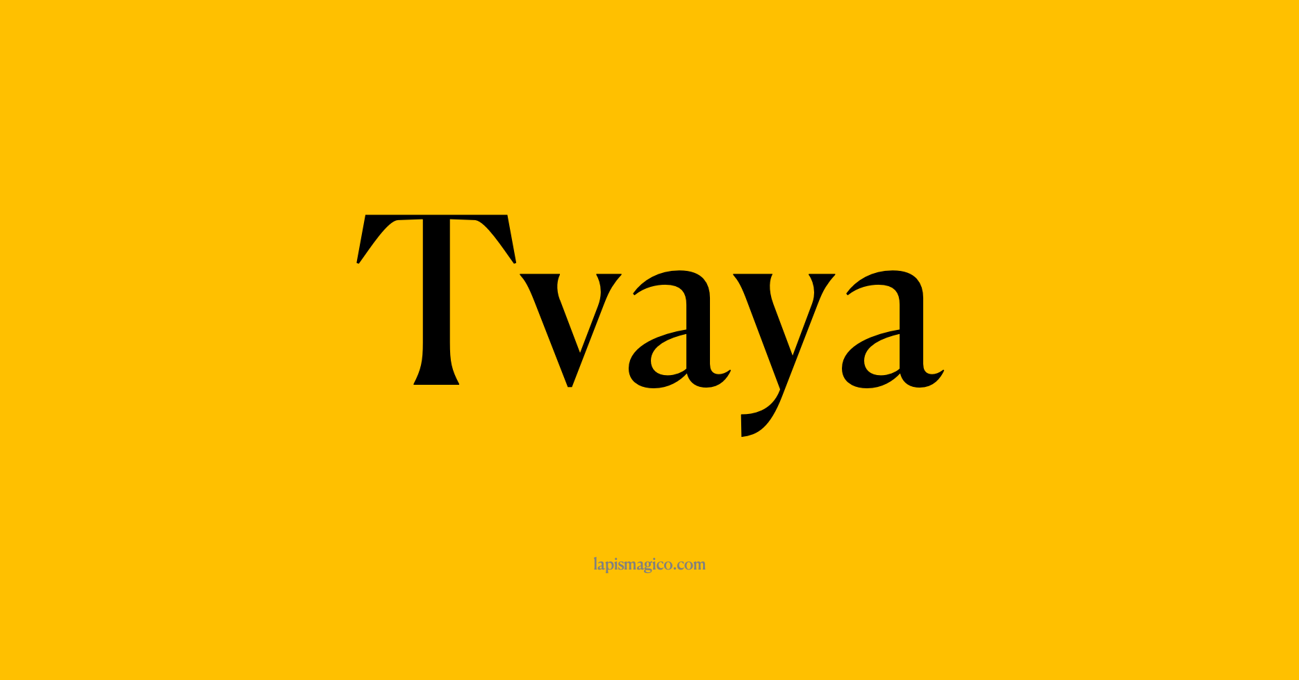 Nome Tvaya, ficha divertida com pontilhado para crianças