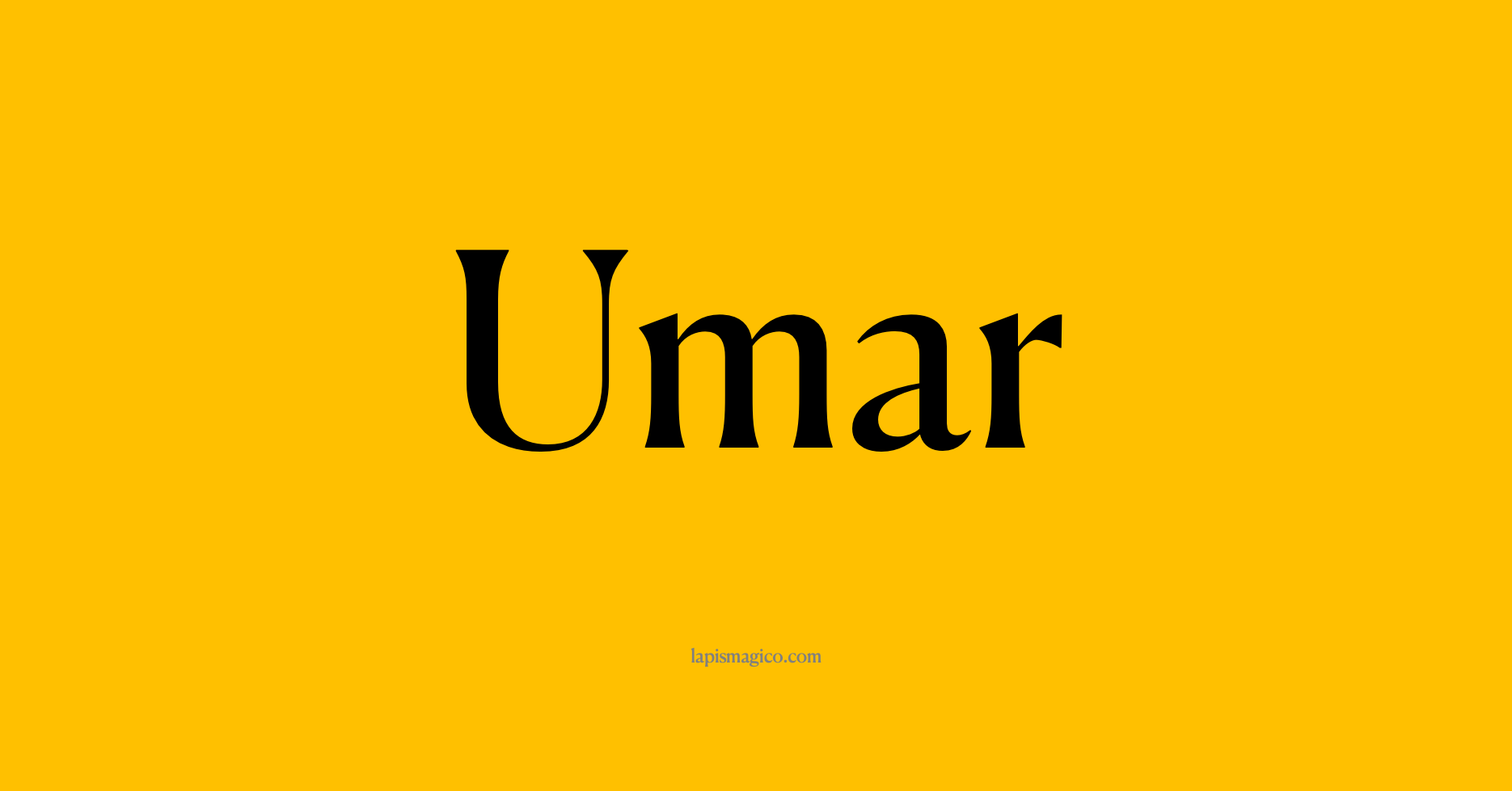 Nome Umar, ficha divertida com pontilhado para crianças