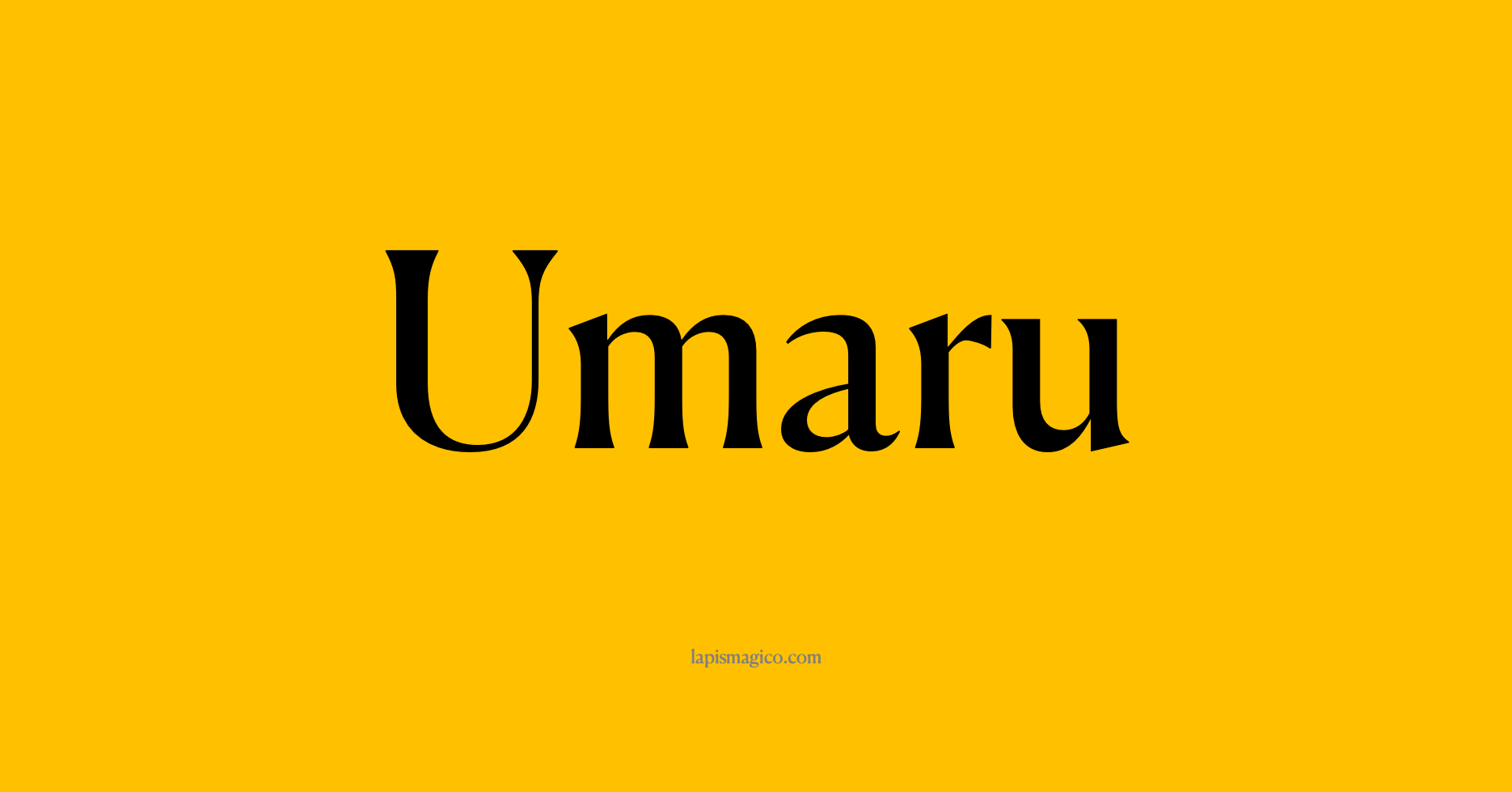 Nome Umaru, ficha divertida com pontilhado para crianças