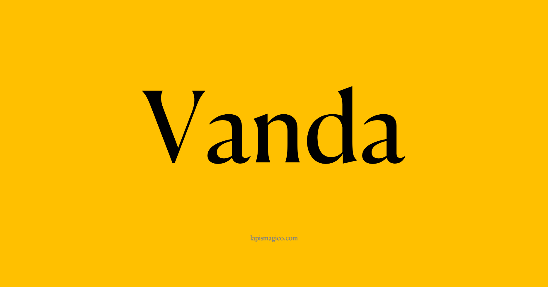 Nome Vanda, ficha divertida com pontilhado para crianças