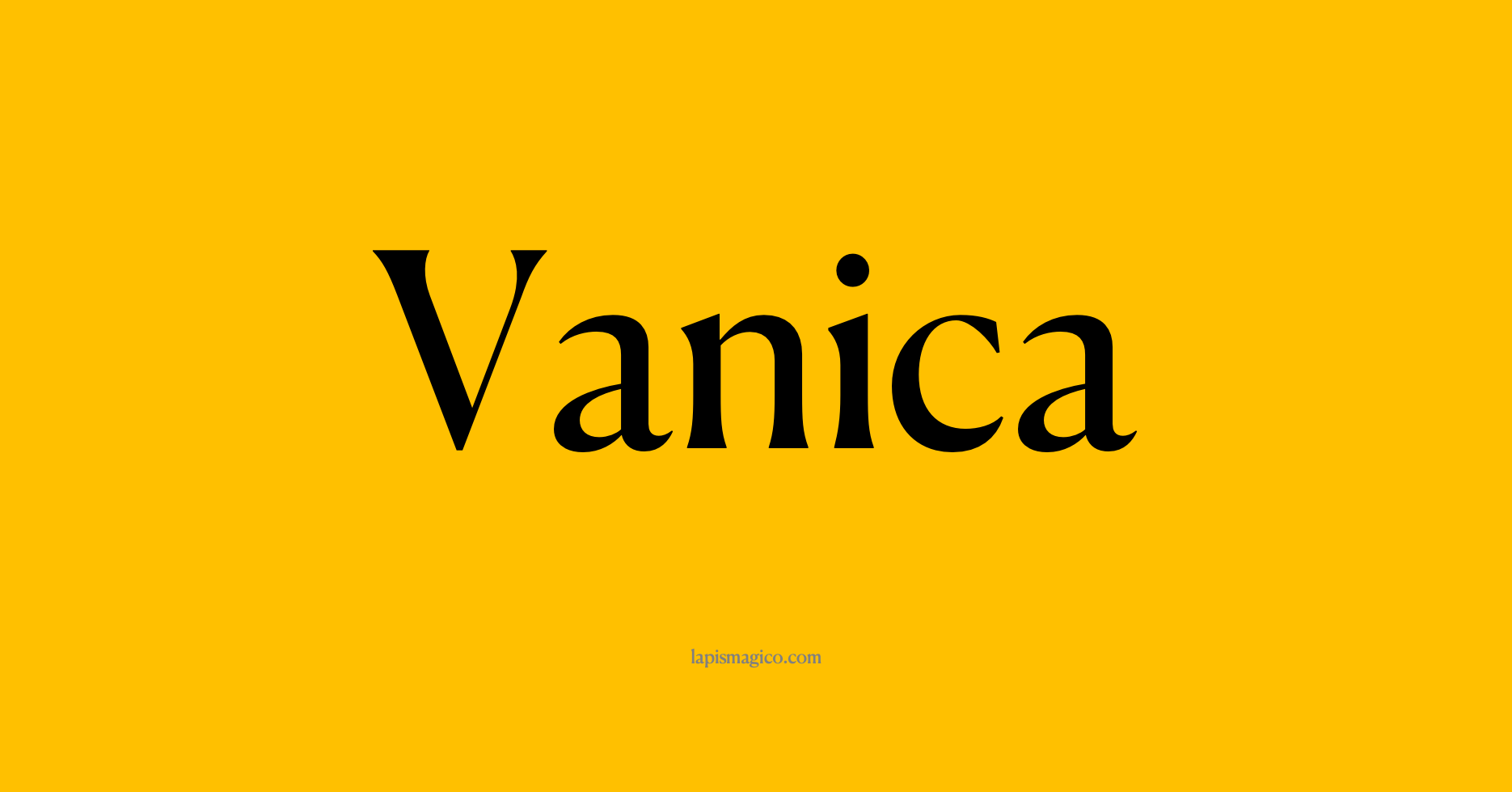 Nome Vanica, ficha divertida com pontilhado para crianças