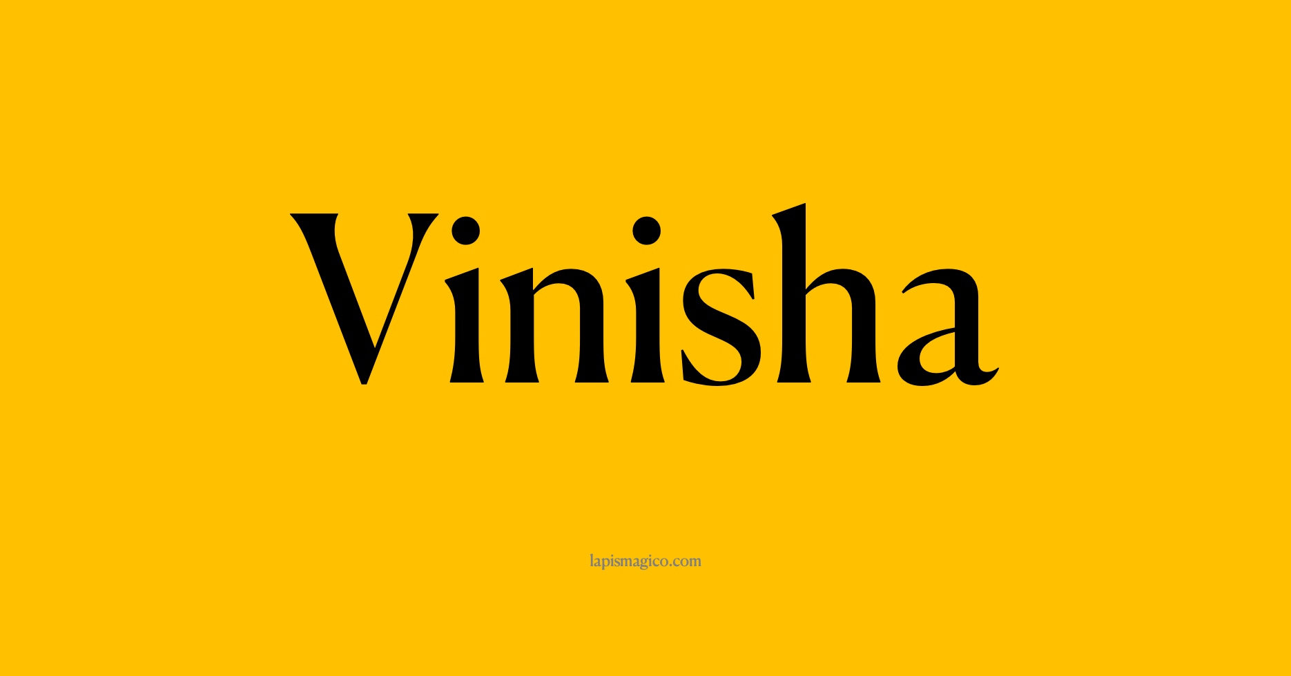 Nome Vinisha, ficha divertida com pontilhado para crianças