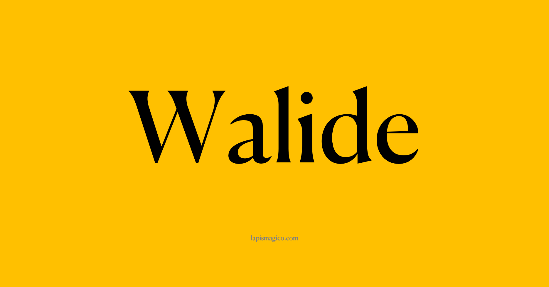 Nome Walide, ficha divertida com pontilhado para crianças
