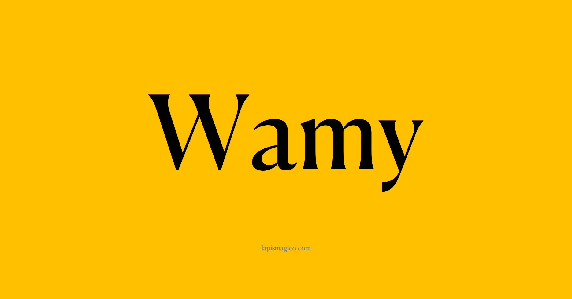 Nome Wamy, ficha divertida com pontilhado para crianças