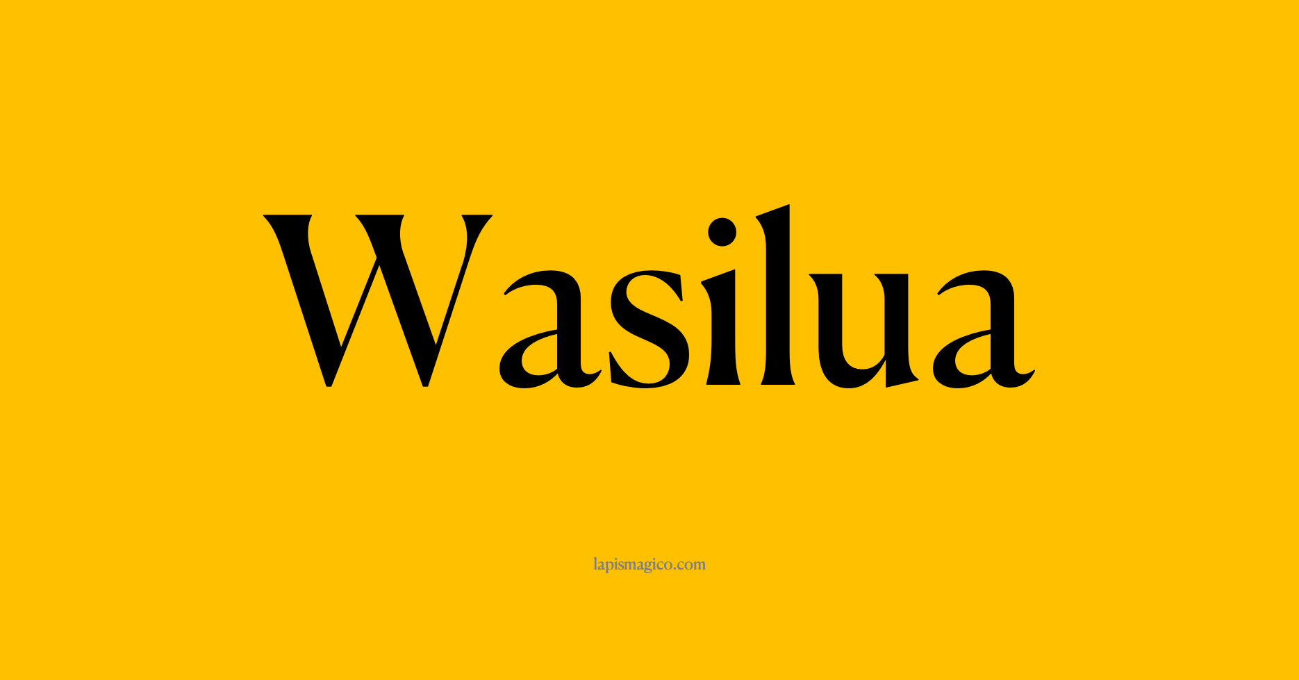 Nome Wasilua, ficha divertida com pontilhado para crianças
