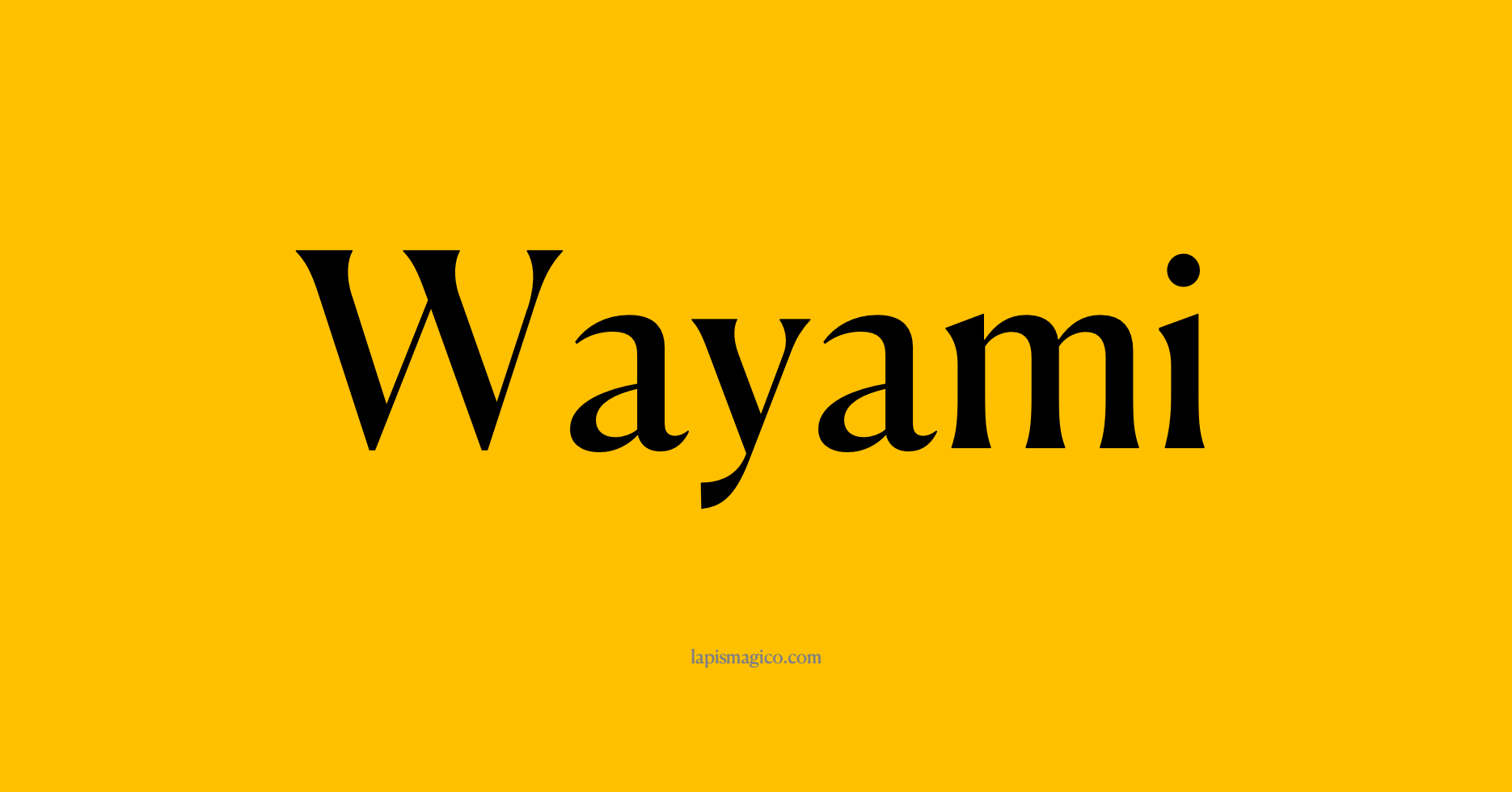 Nome Wayami, ficha divertida com pontilhado para crianças