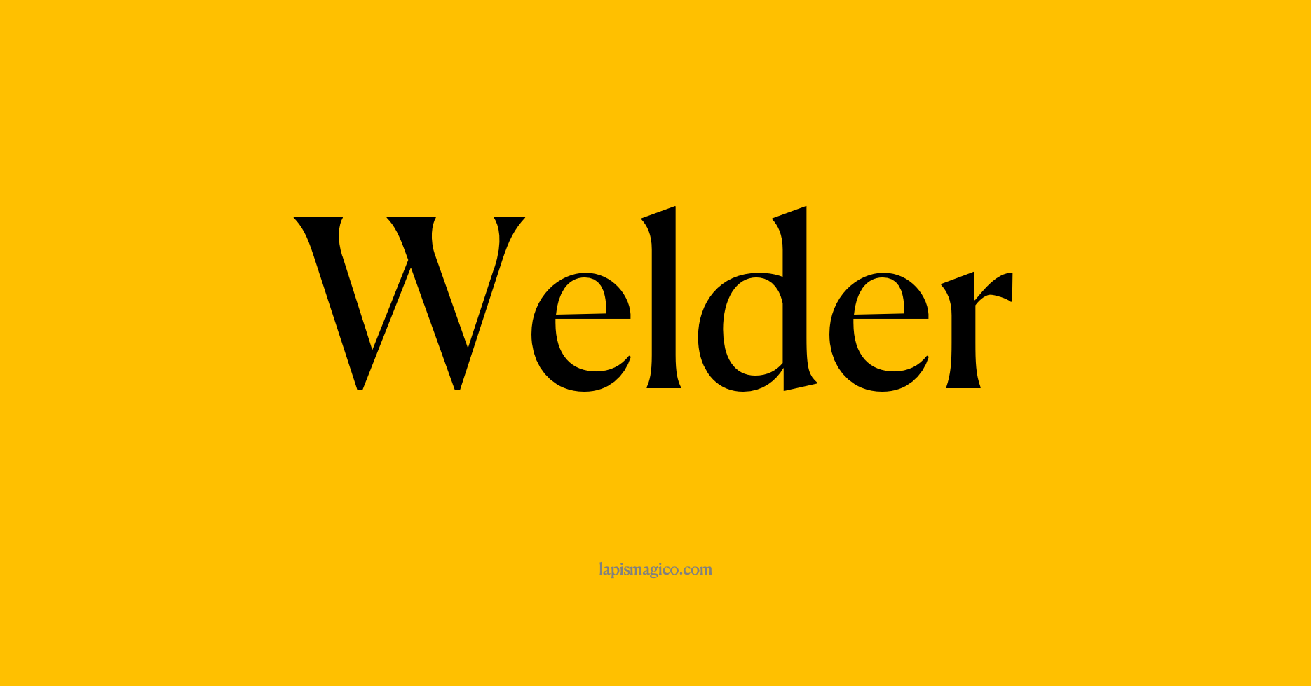 Nome Welder, ficha divertida com pontilhado para crianças