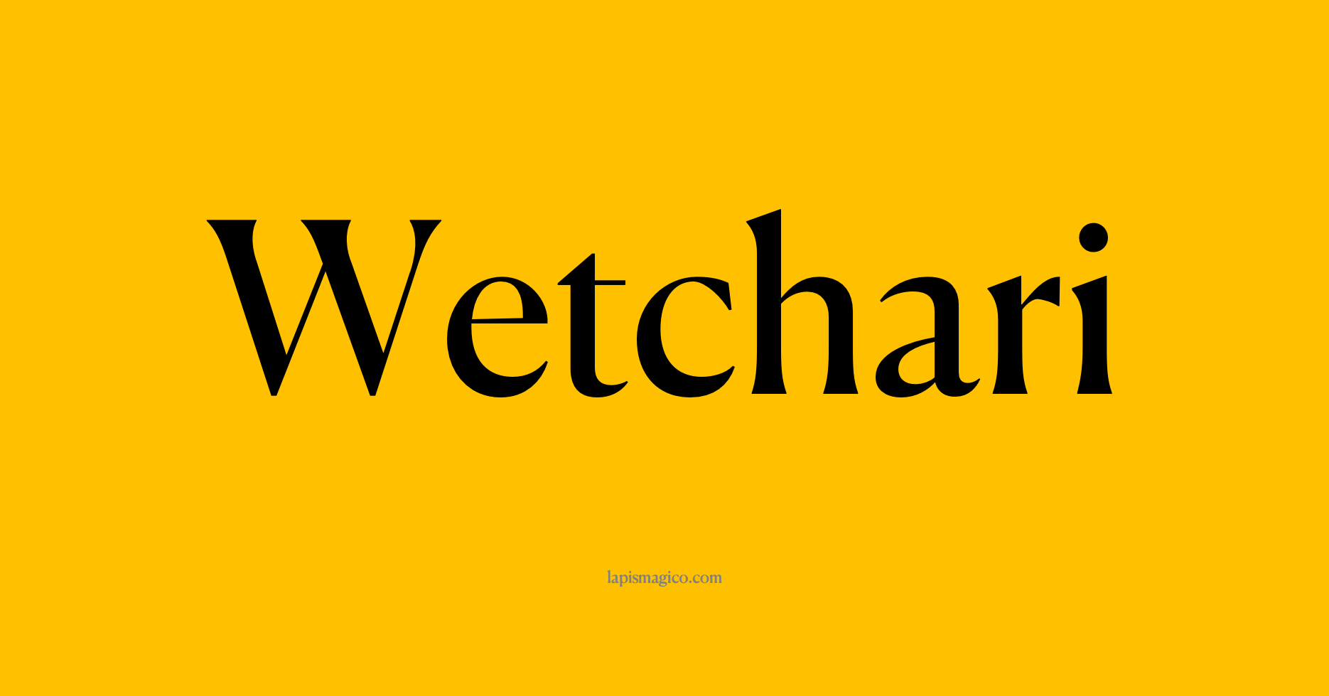 Nome Wetchari, ficha divertida com pontilhado para crianças