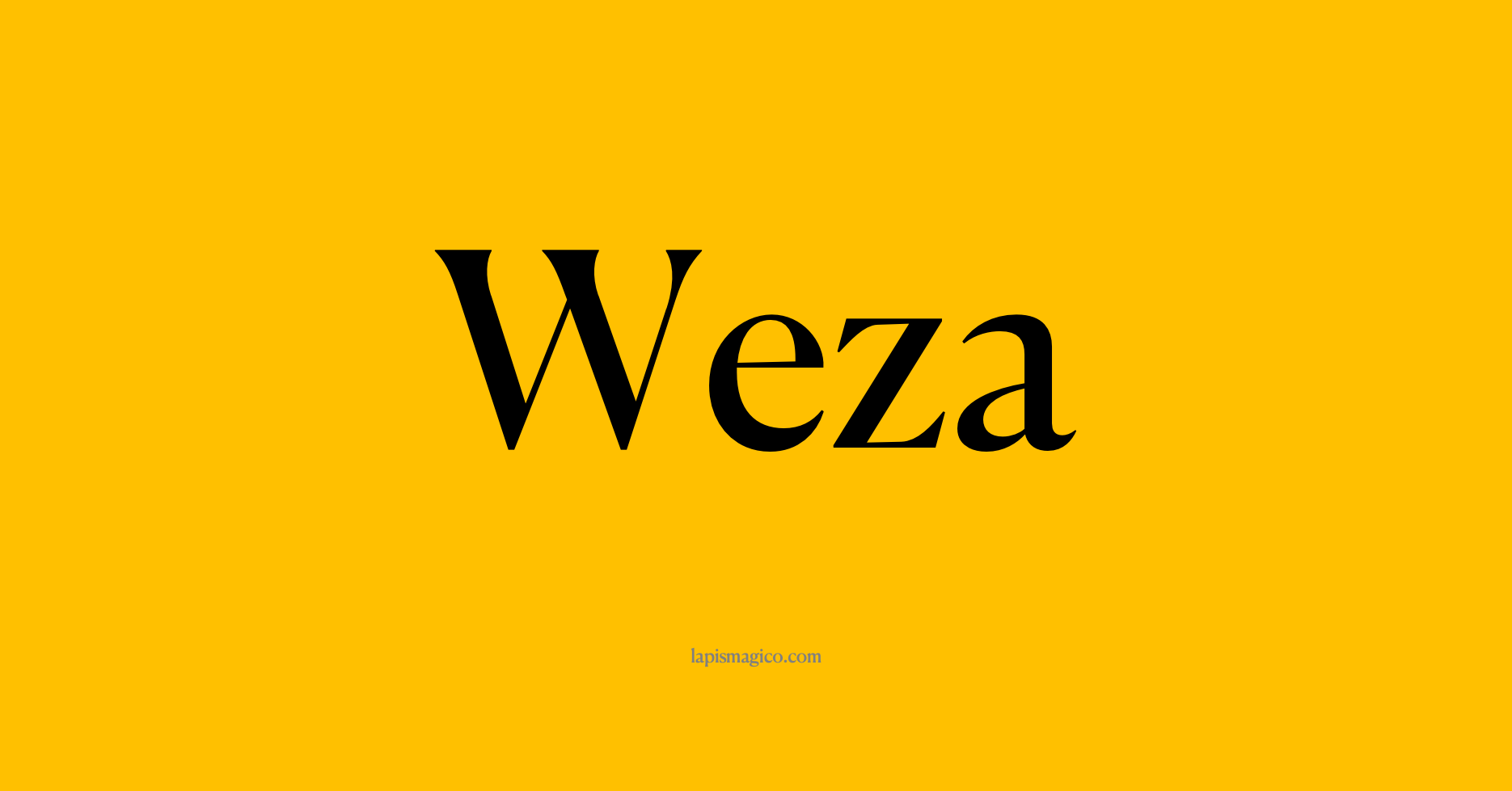 Nome Weza, ficha divertida com pontilhado para crianças