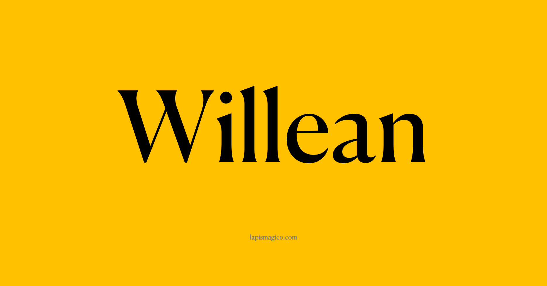 Nome Willean, ficha divertida com pontilhado para crianças