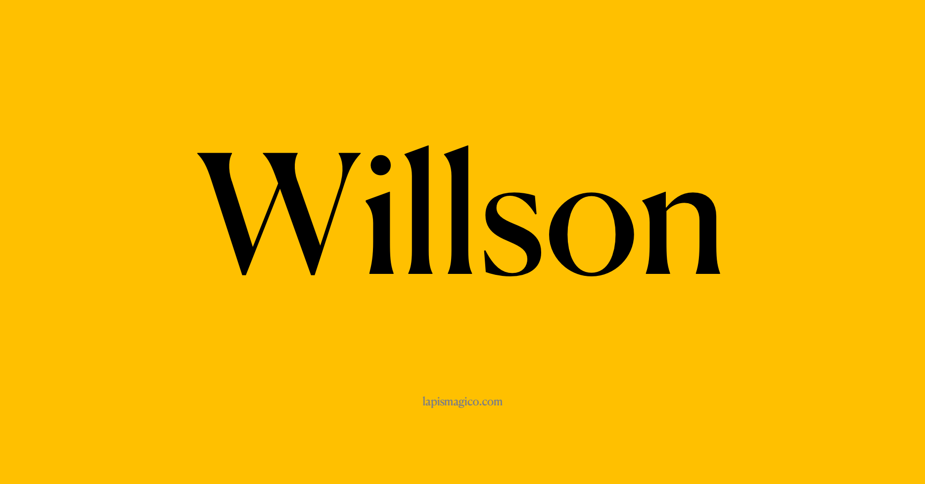 Nome Willson, ficha divertida com pontilhado para crianças