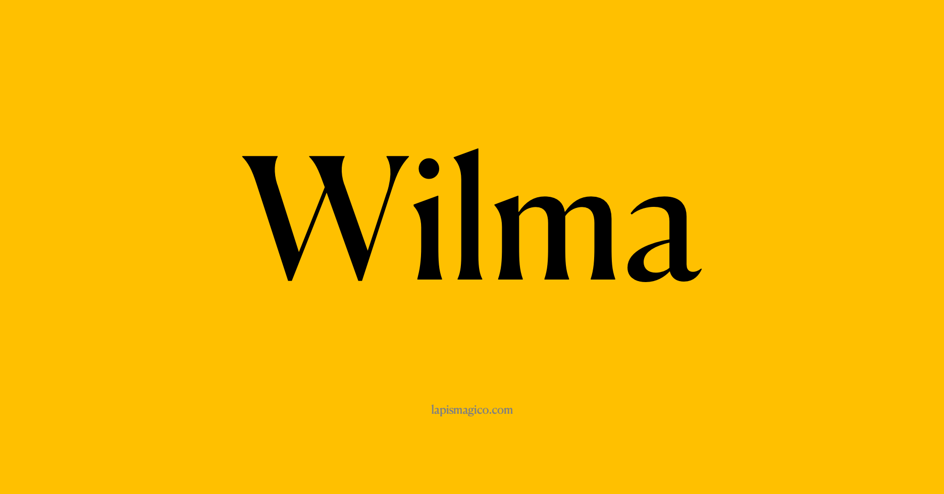 Nome Wilma, ficha divertida com pontilhado para crianças