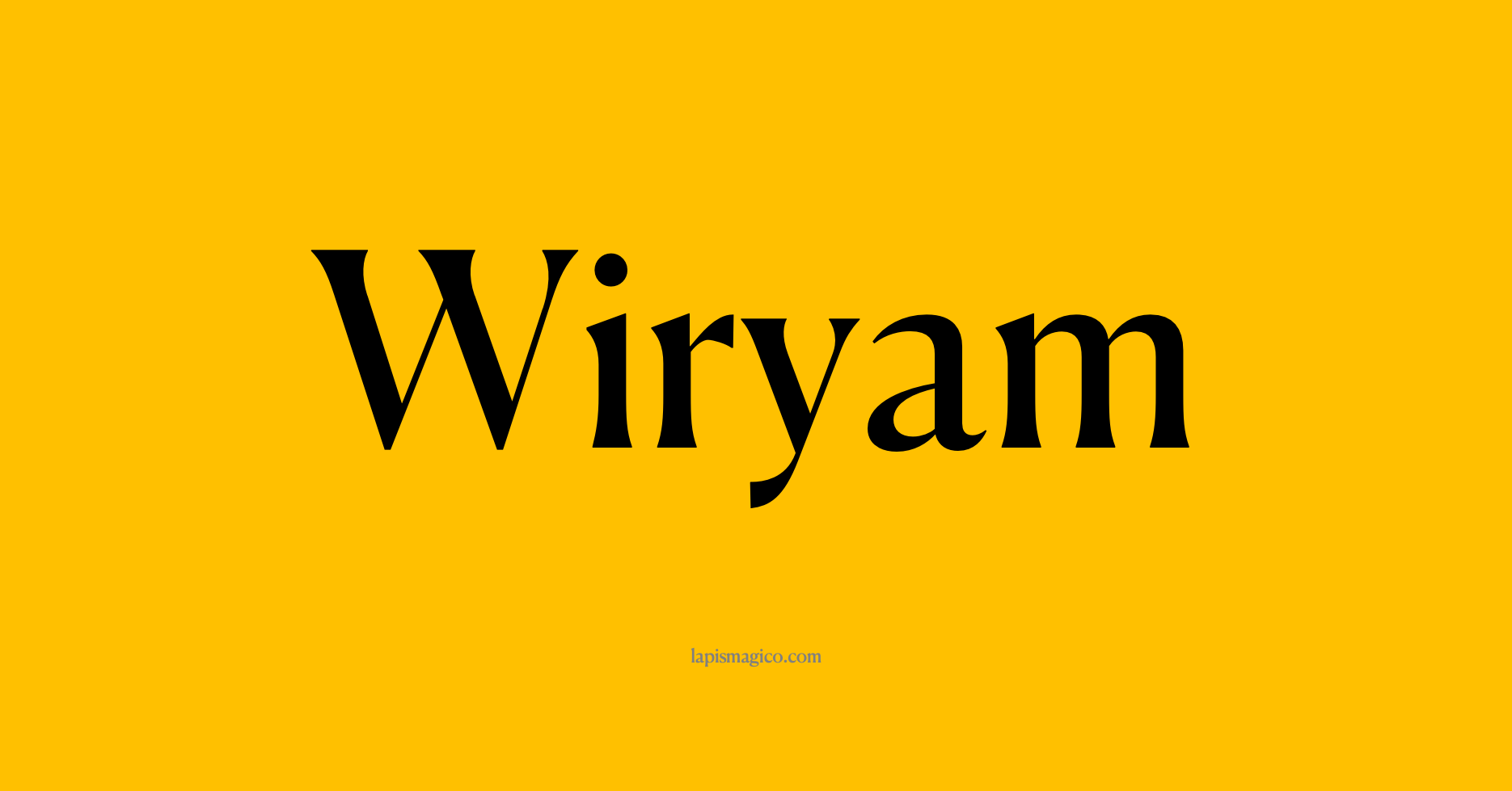 Nome Wiryam, ficha divertida com pontilhado para crianças