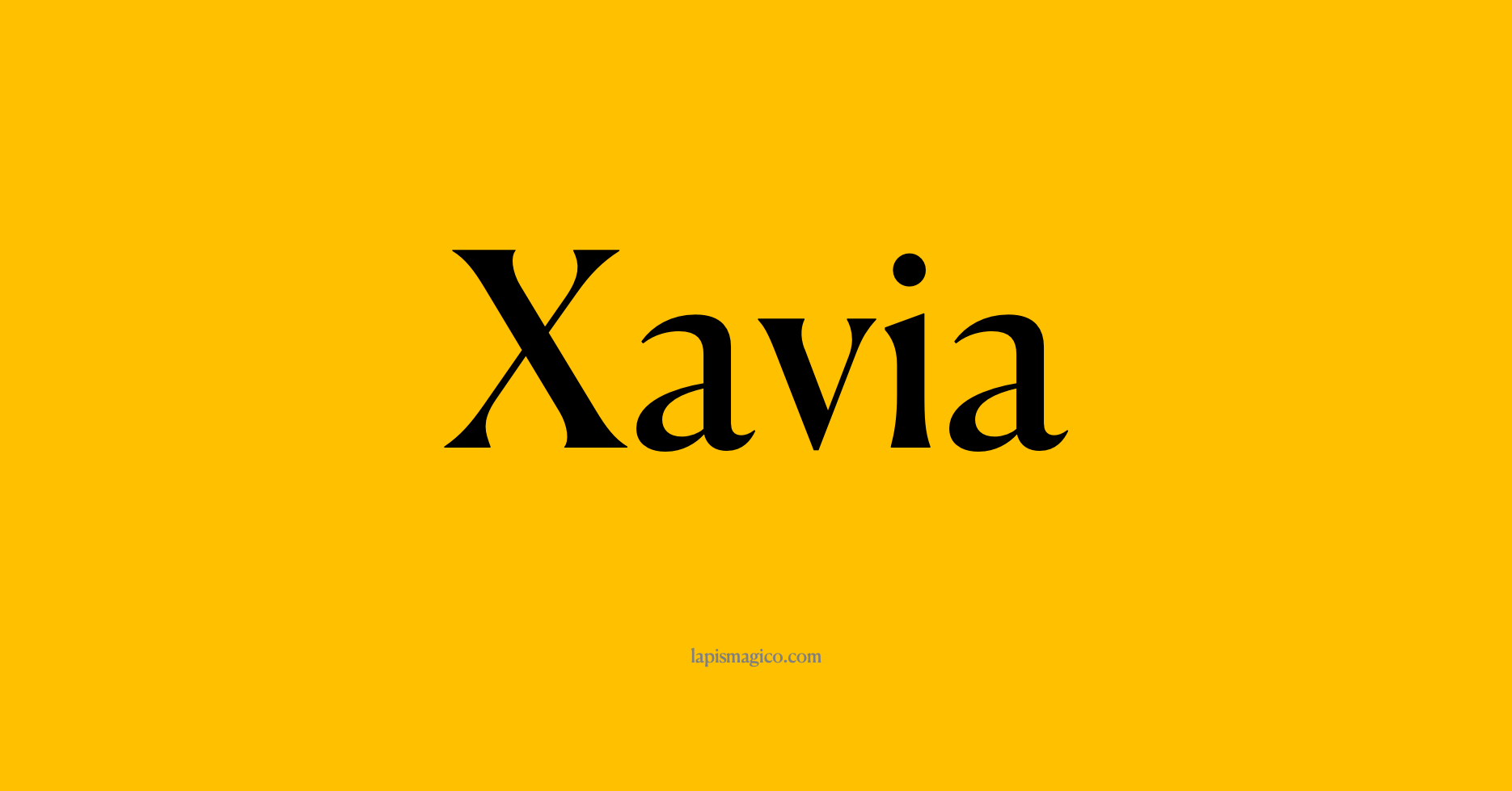 Nome Xavia, ficha divertida com pontilhado para crianças