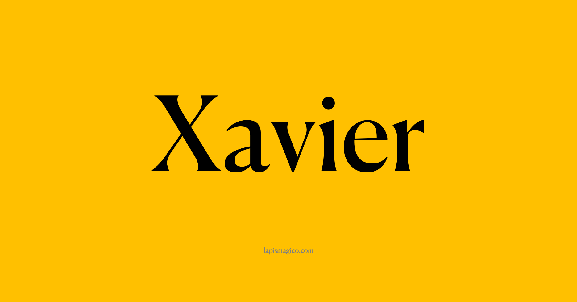 Nome Xavier, ficha divertida com pontilhado para crianças