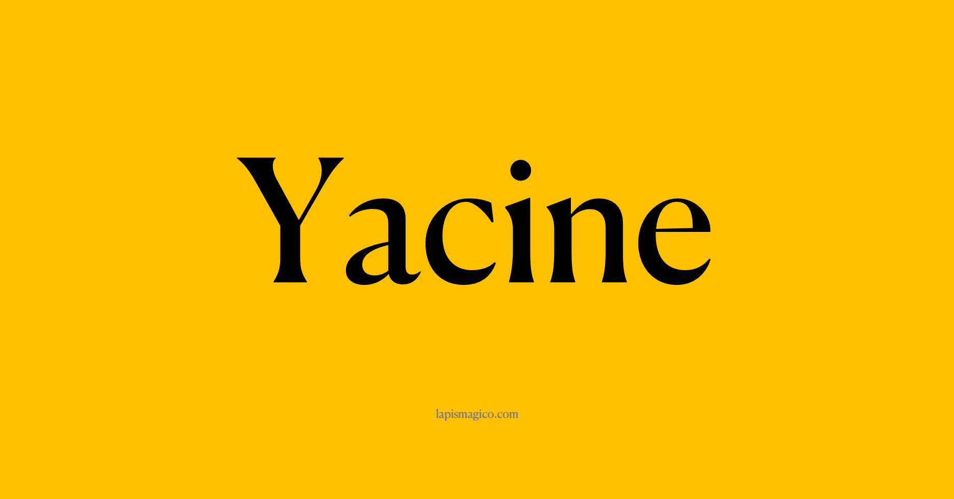 Nome Yacine, ficha divertida com pontilhado para crianças