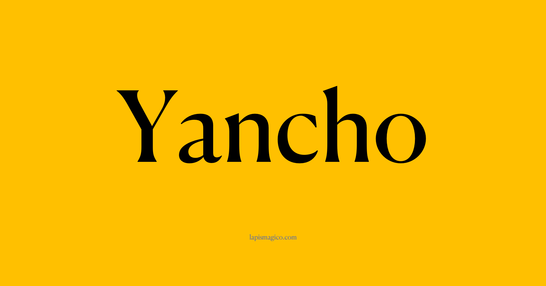 Nome Yancho, ficha divertida com pontilhado para crianças