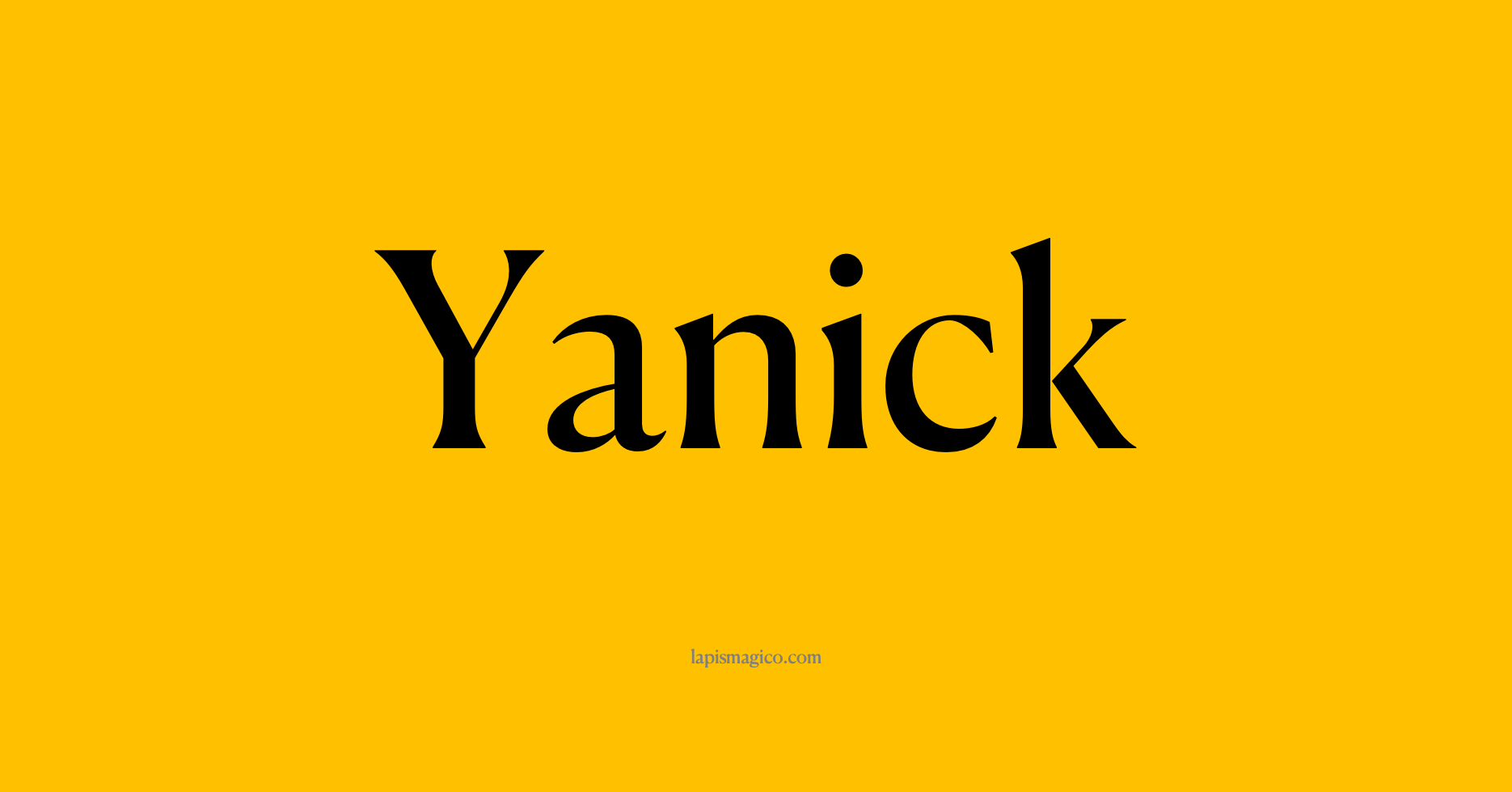 Nome Yanick, ficha divertida com pontilhado para crianças
