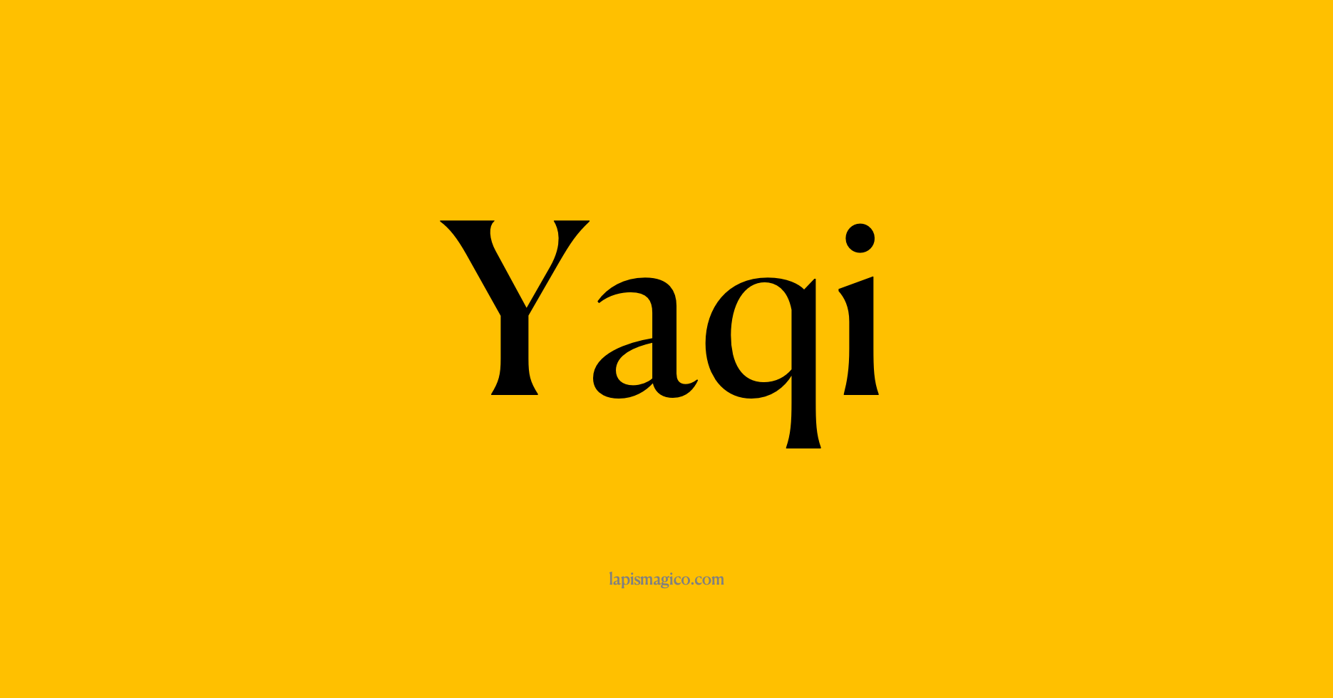Nome Yaqi, ficha divertida com pontilhado para crianças