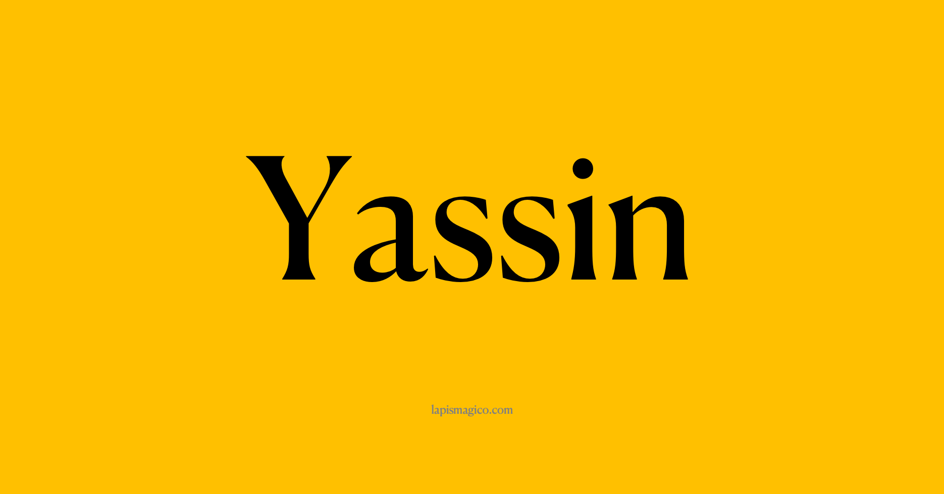 Nome Yassin, ficha divertida com pontilhado para crianças