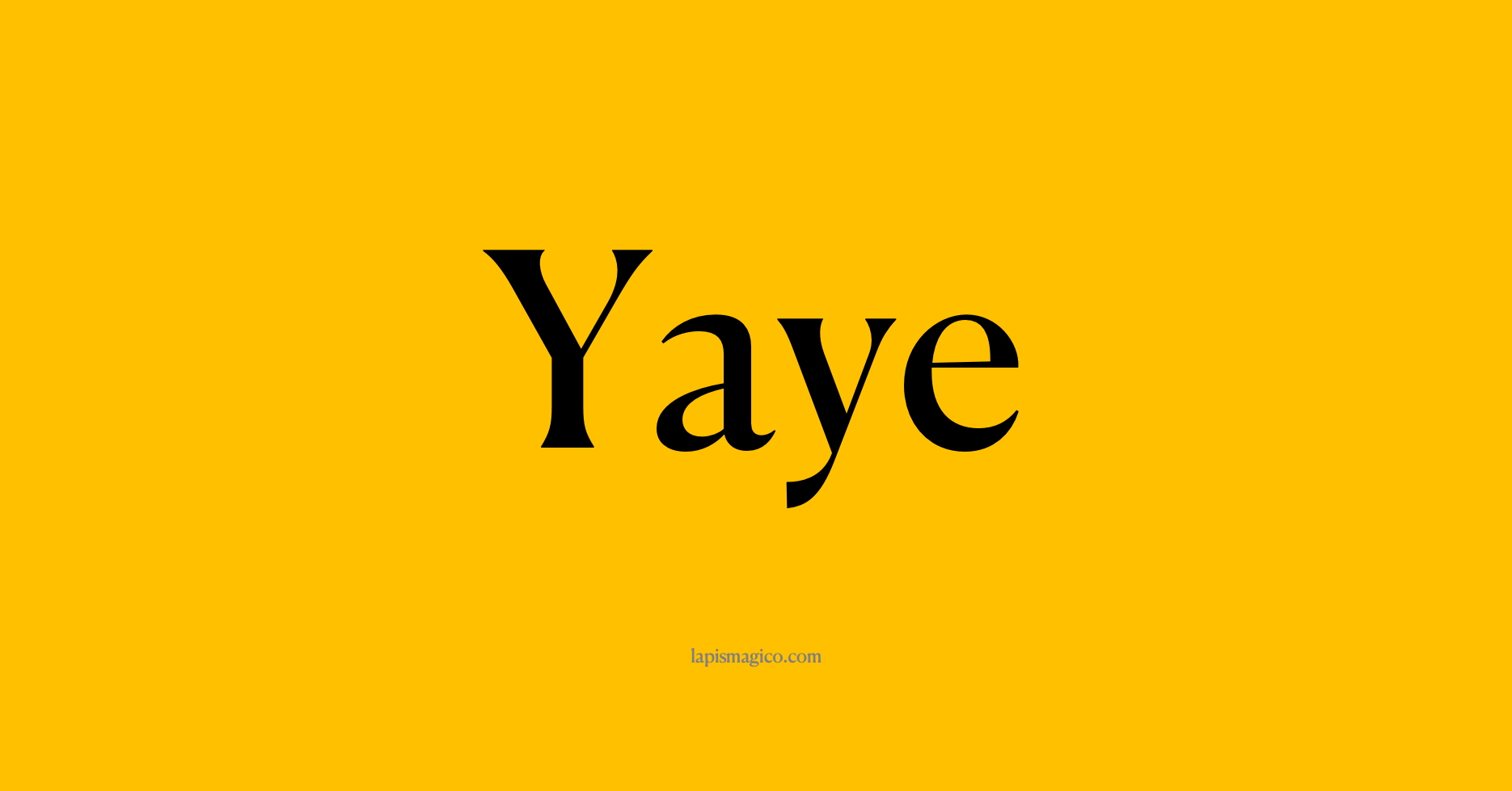 Nome Yaye, ficha divertida com pontilhado para crianças