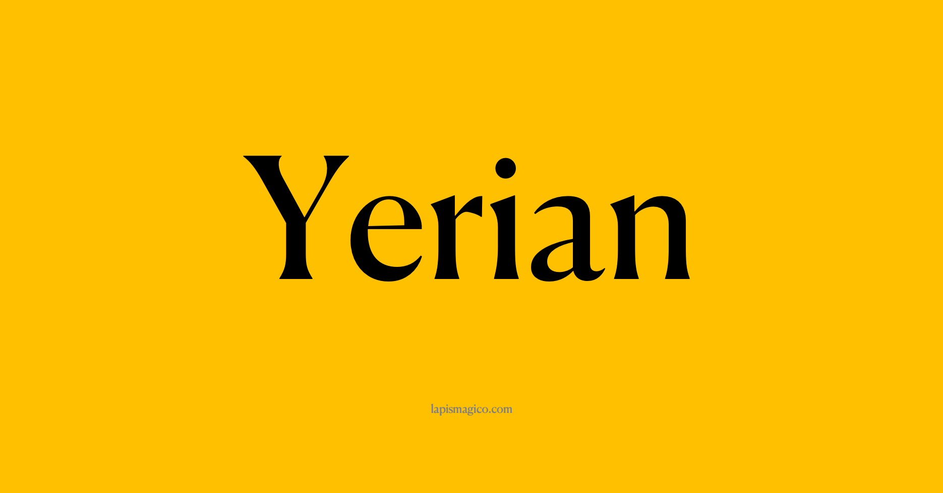 Nome Yerian, ficha divertida com pontilhado para crianças