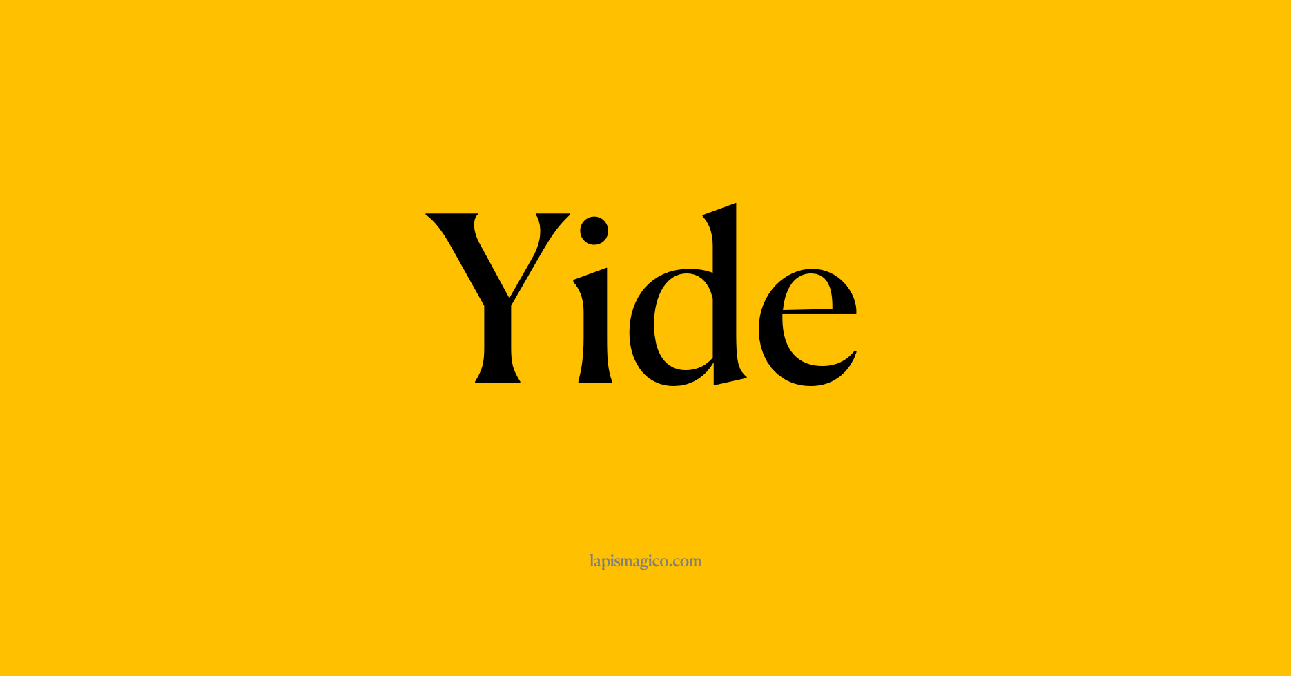 Nome Yide, ficha divertida com pontilhado para crianças
