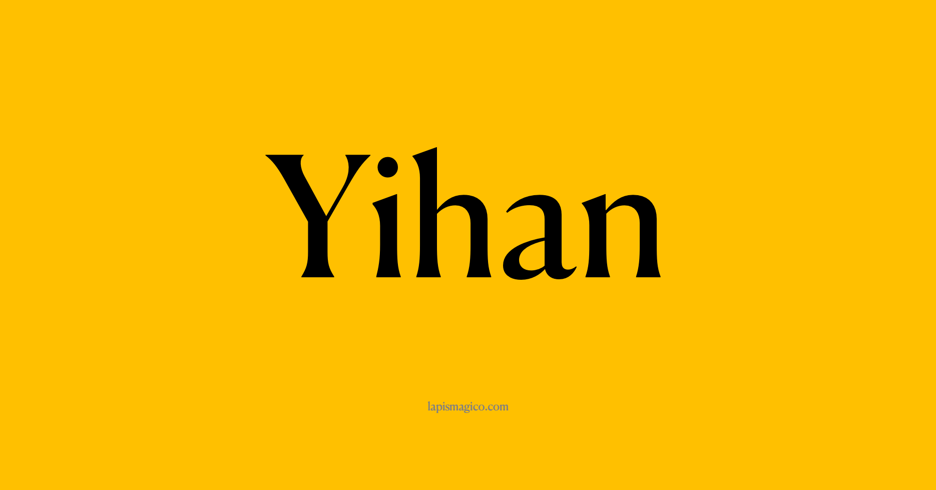 Nome Yihan, ficha divertida com pontilhado para crianças