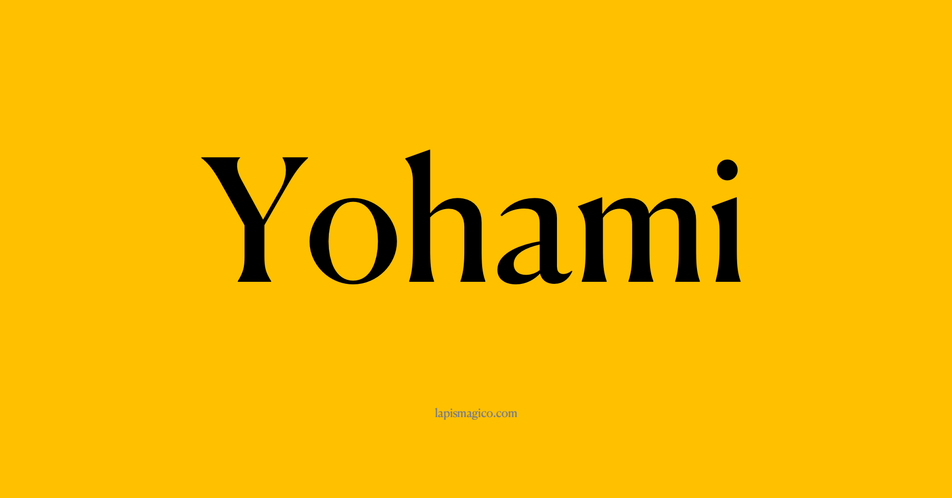 Nome Yohami, ficha divertida com pontilhado para crianças