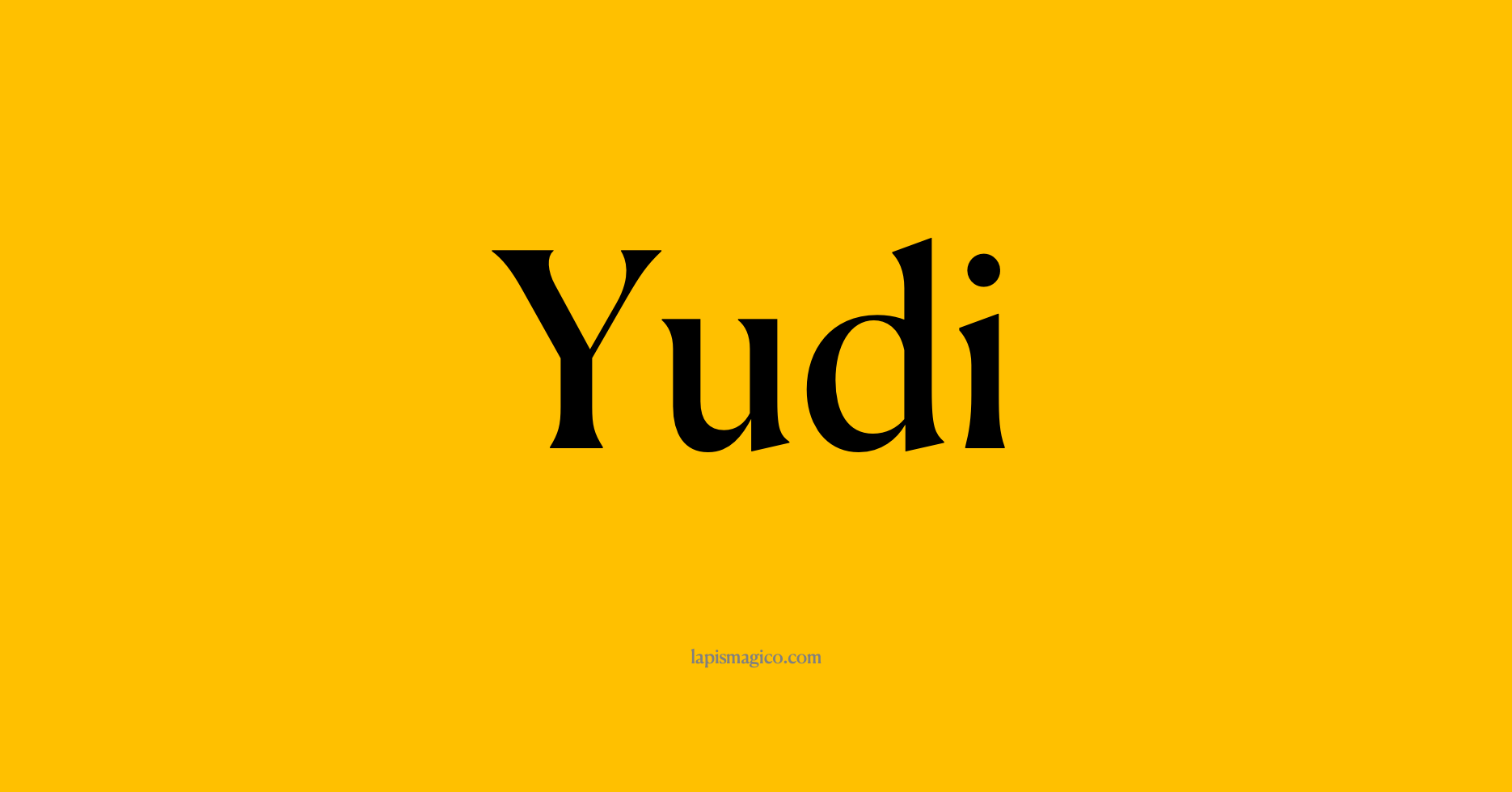 Nome Yudi, ficha divertida com pontilhado para crianças