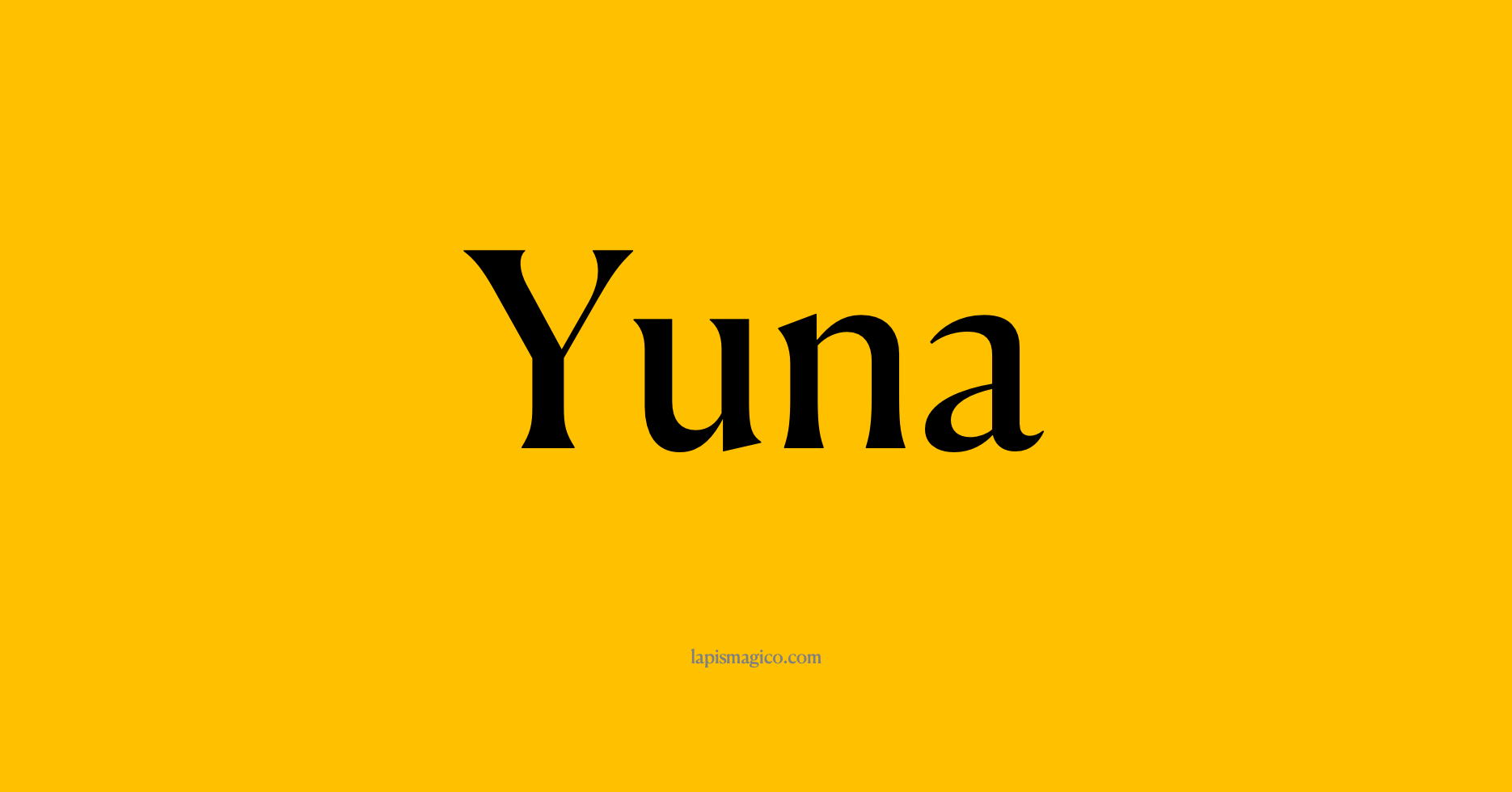 Nome Yuna, ficha divertida com pontilhado para crianças