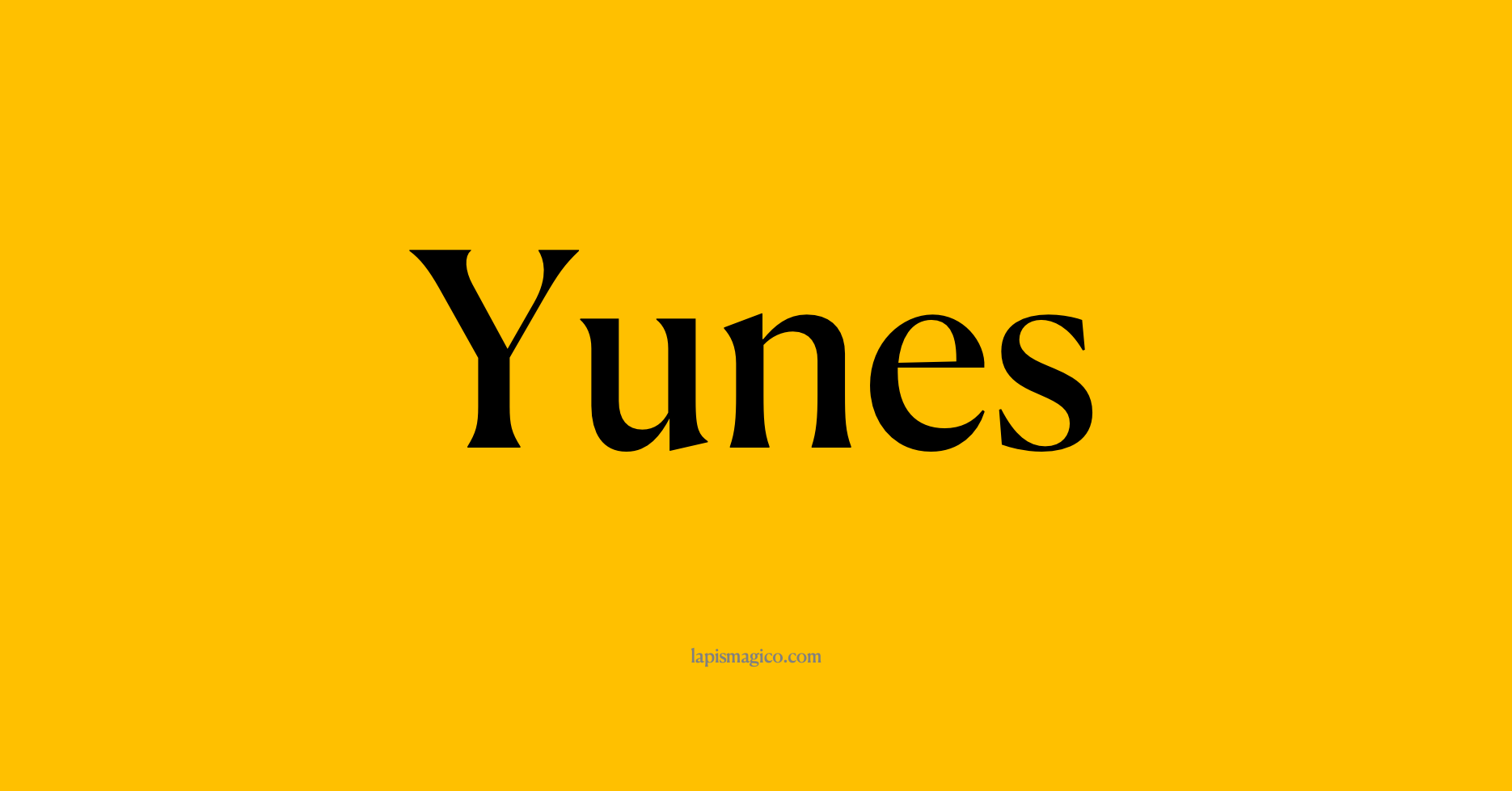 Nome Yunes, ficha divertida com pontilhado para crianças