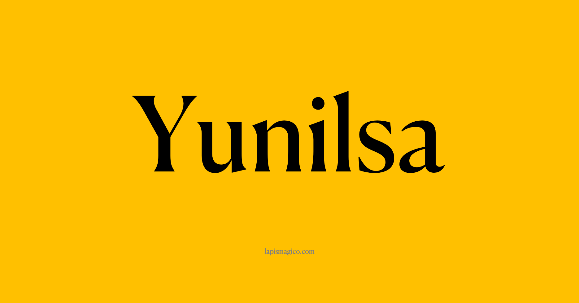 Nome Yunilsa, ficha divertida com pontilhado para crianças