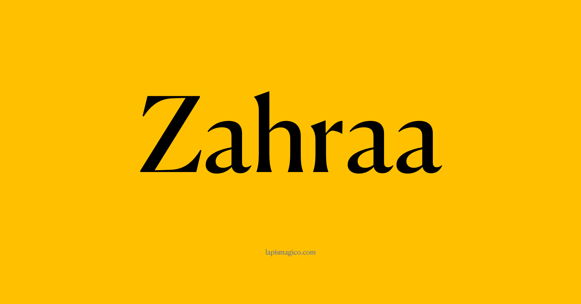 Nome Zahraa, ficha divertida com pontilhado para crianças