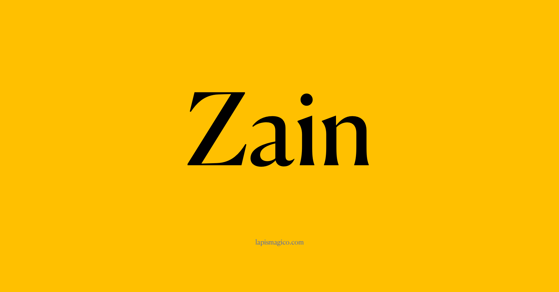 Nome Zain, ficha divertida com pontilhado para crianças